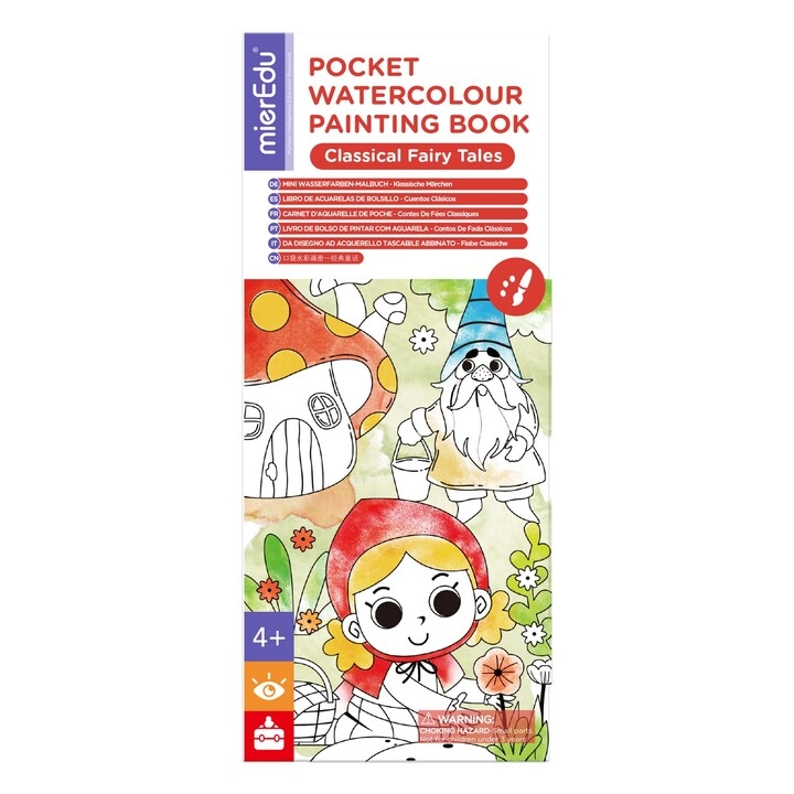 SKME TRADING Pocket Watercolour Painting Book - brush & 6 paints