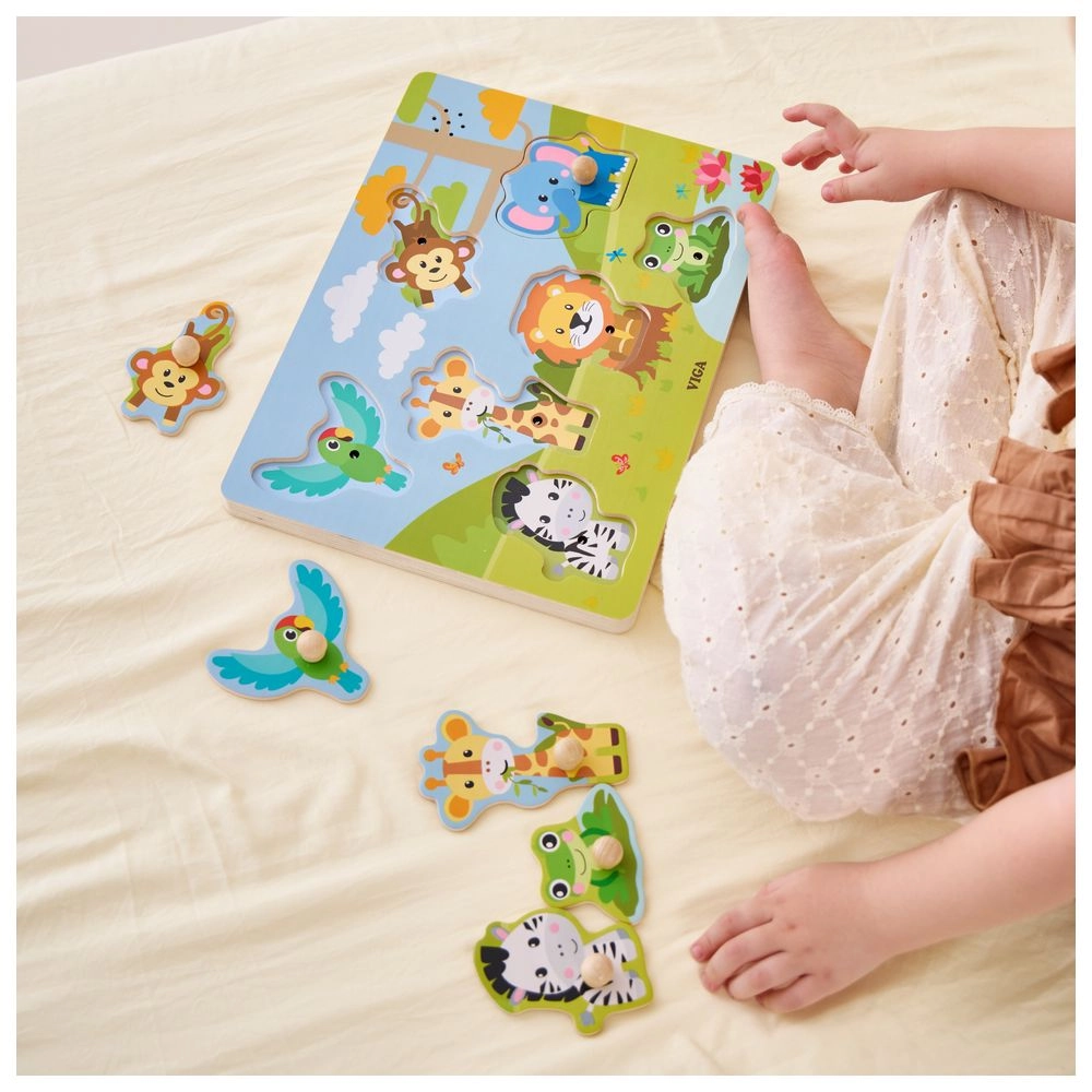 Jungle Animals Knob Puzzle - 18 months+ 7 pieces