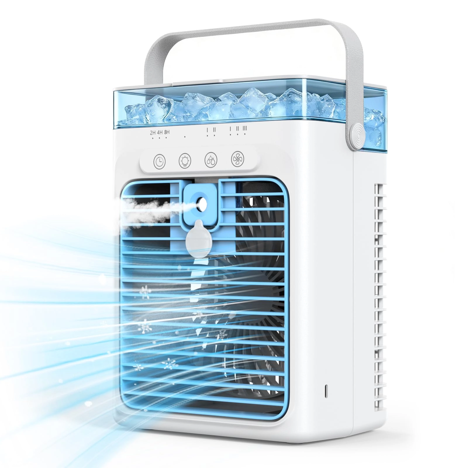 Portable Air Conditioner - 1000ml Water Tank 4 Speeds 4-in-1