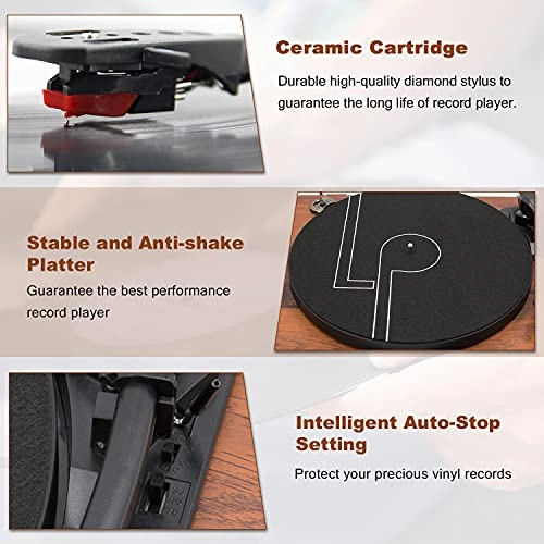 Wireless Turntable - 3-Speed Belt Drive