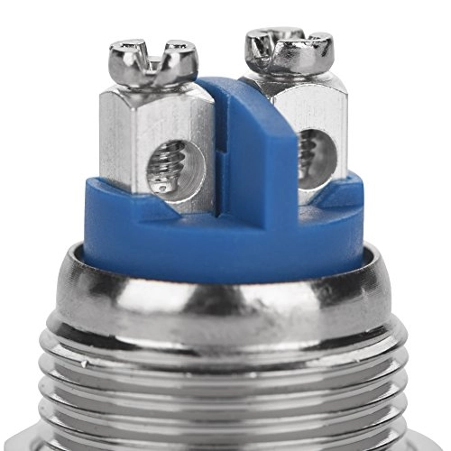 Metal Latching Push Button Switch - 16mm IP65 Self-Reset - 5 pcs