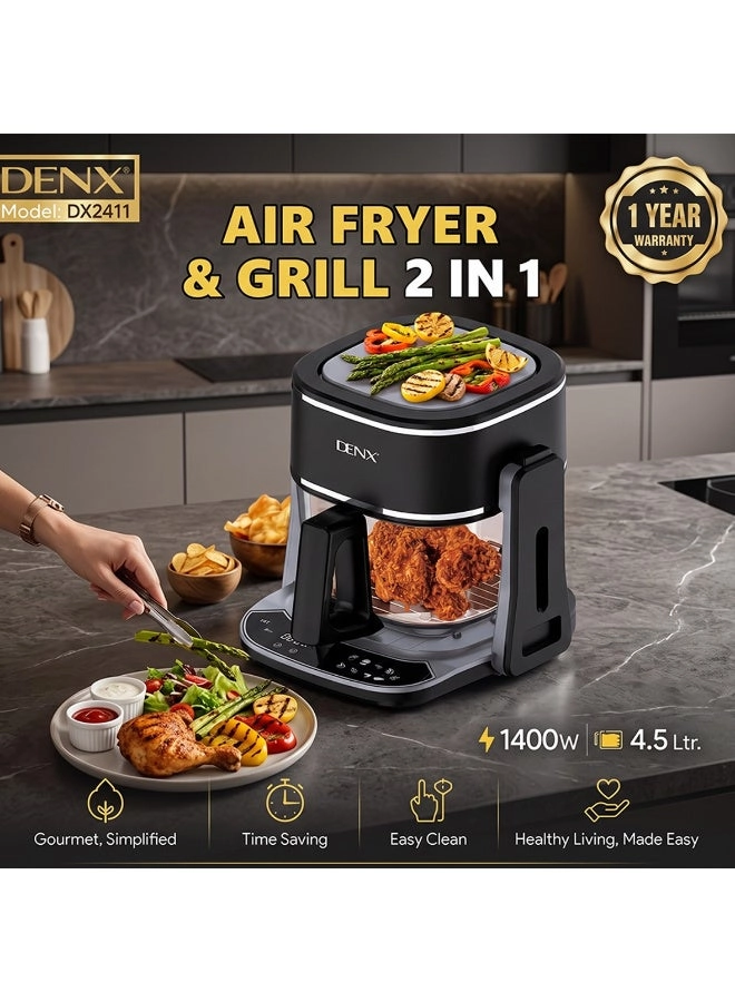 Denx Dual Design Air Fryer & Grill DX3411