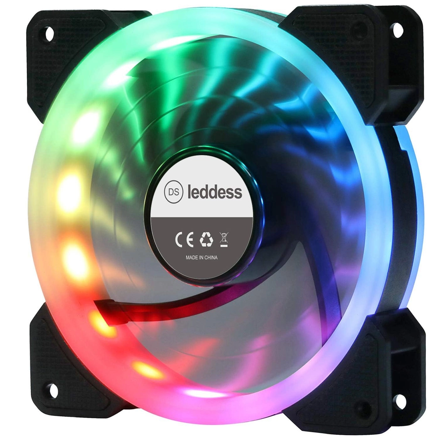 DS leddess Rainbow RGB LED Fan - Single 120mm