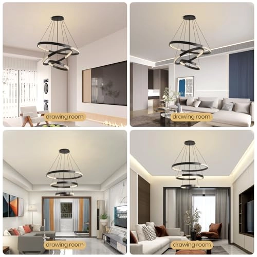 Modern LED Chandelier - 3000K-6000K Dimmable
