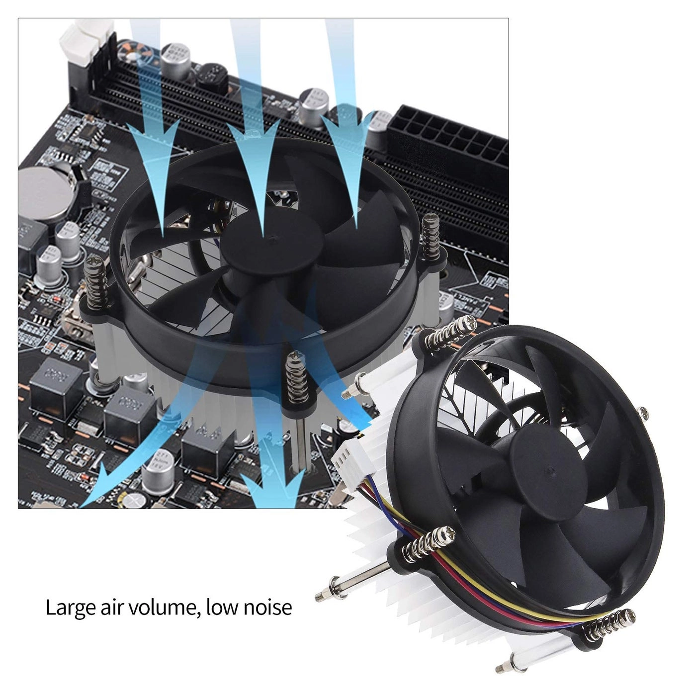 Silent Fan with Heatsink - 92x92mm