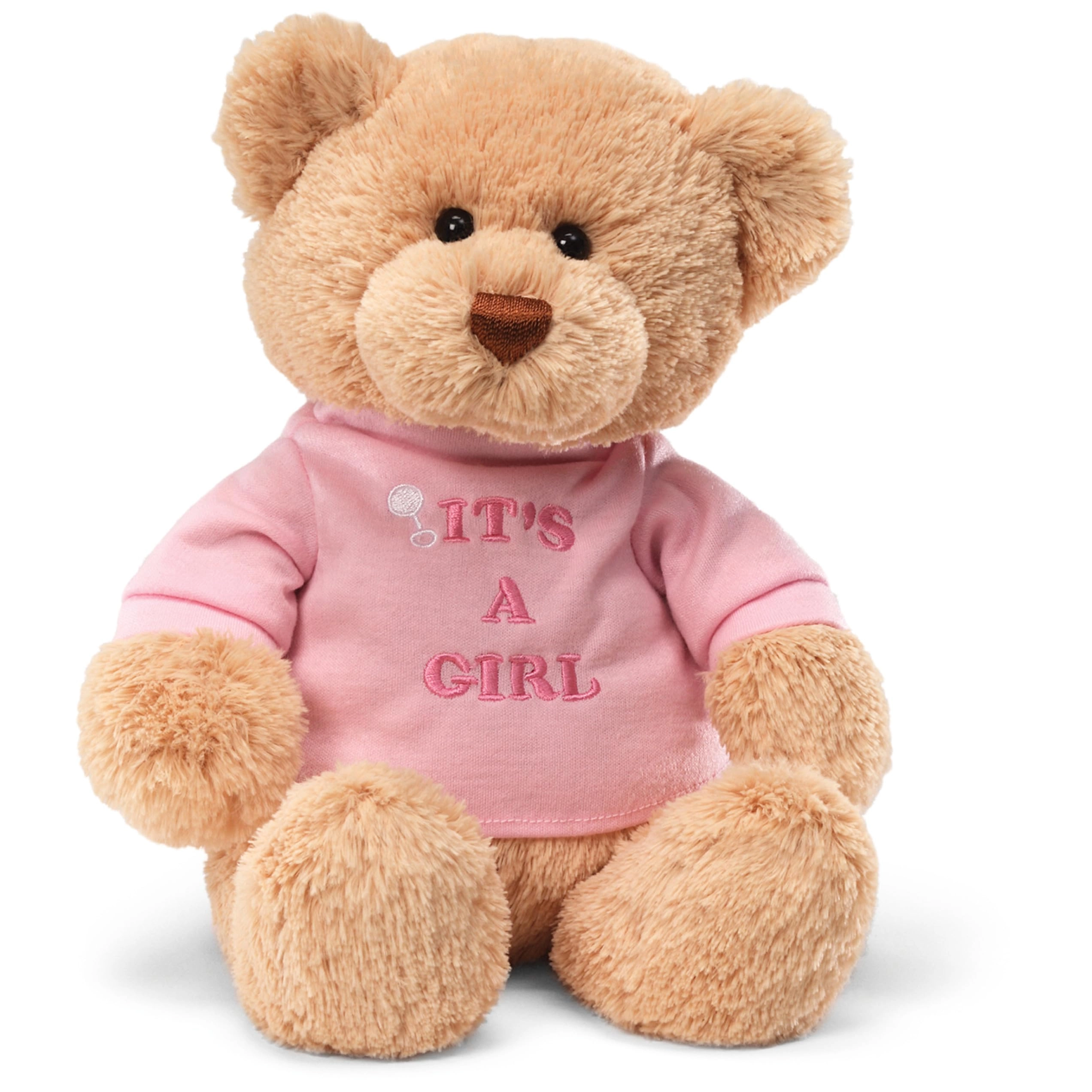 GUND It's a Girl Bear - 12" Pink T-Shirt