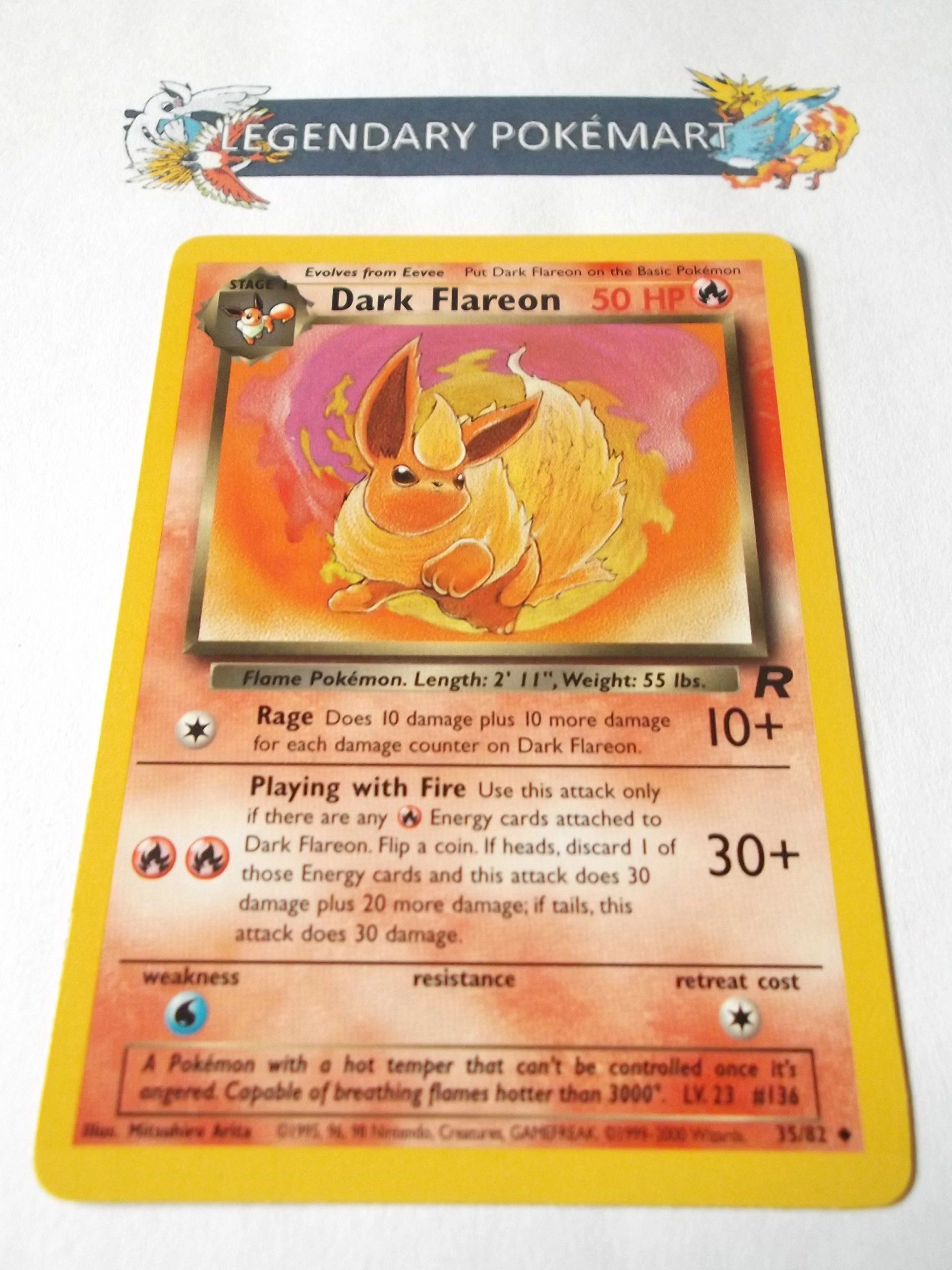 Wizards of the Coast Pokemon Dark Flareon 35/82