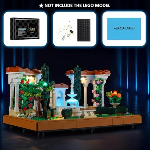 LED Light for LEGO ICONS Fountain Garden 10359