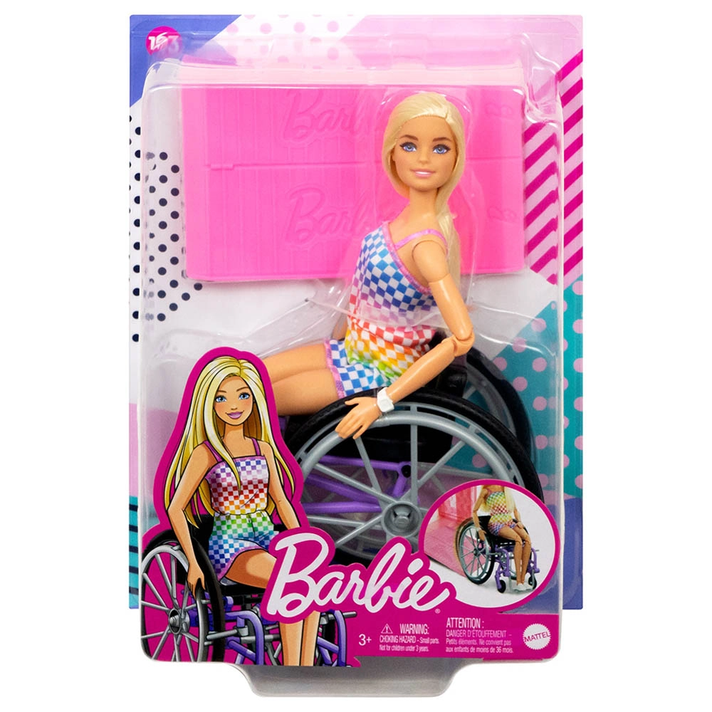 Barbie Fashionistas - Straight Blonde Hair Wheelchair Ages 3+