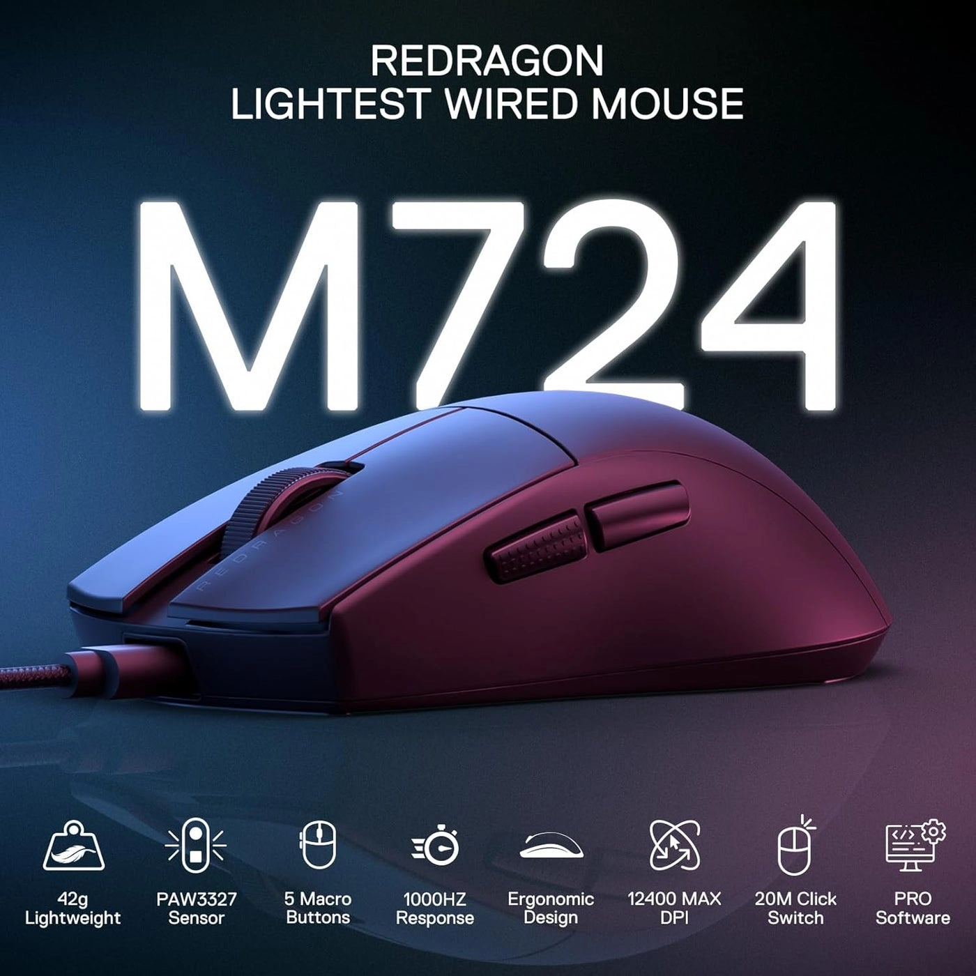 M724 Gaming Mouse - Wired