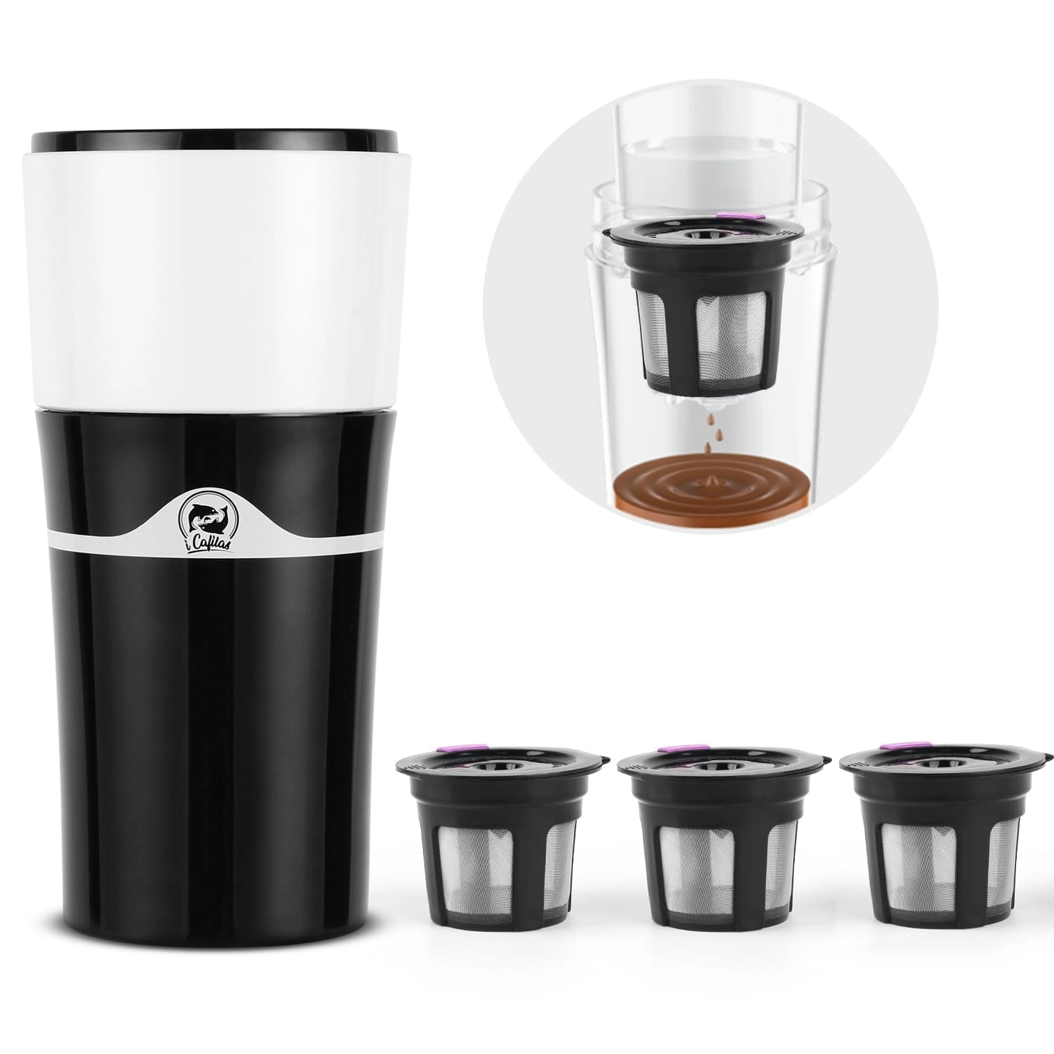 NALACAL Drip Brew Coffee Maker - 240 milliliters K Cup Capsules & Ground Coffee