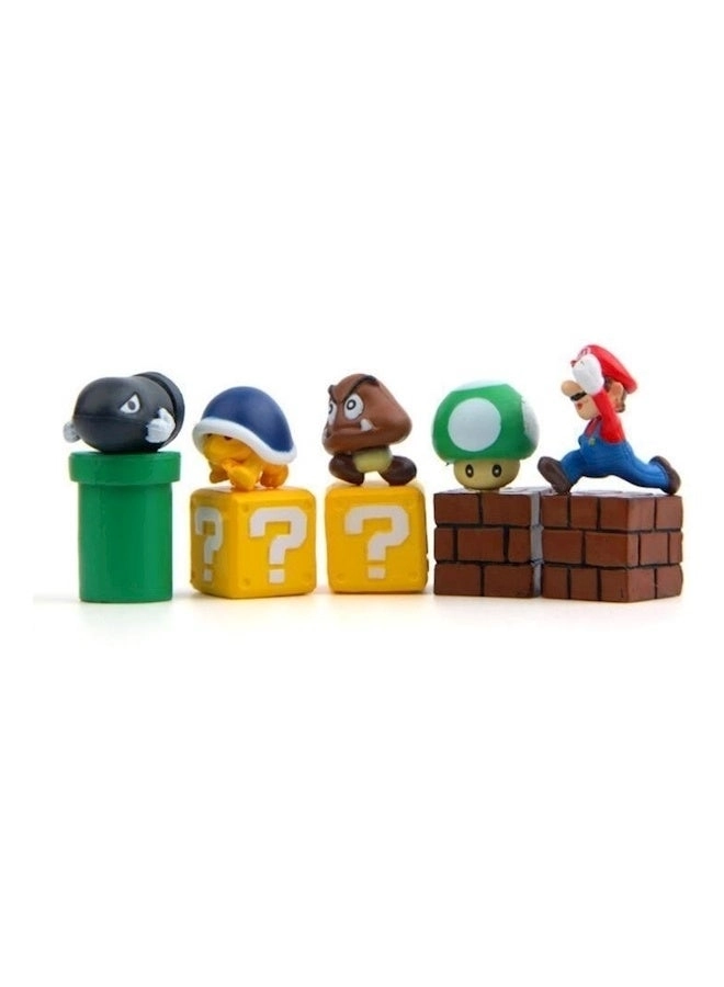 Classic Super Mario Decoration Doll Set 8 pcs