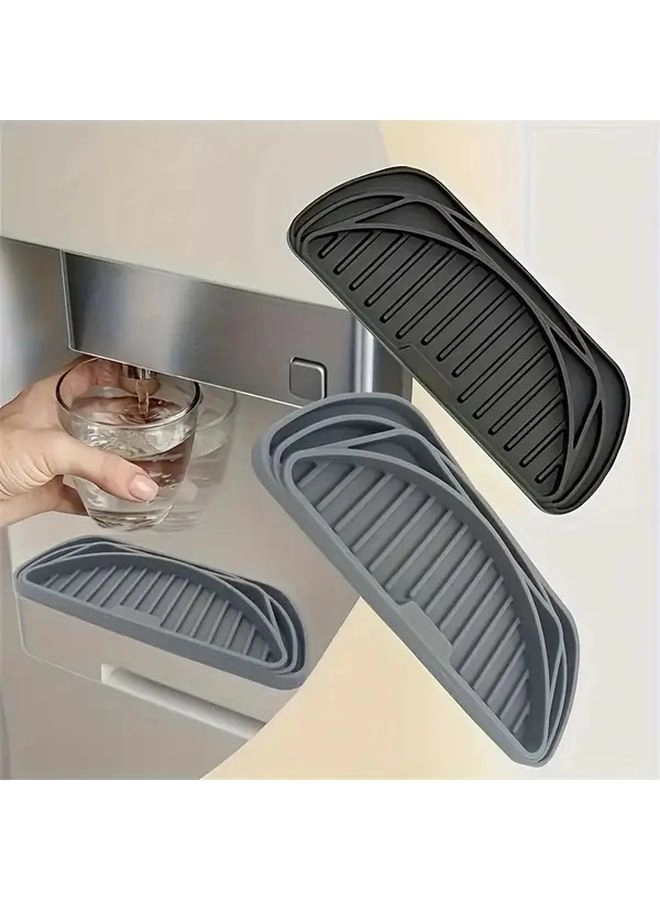 Generic Silicone Water Dispenser Drip Tray - Leakproof High Edge Black