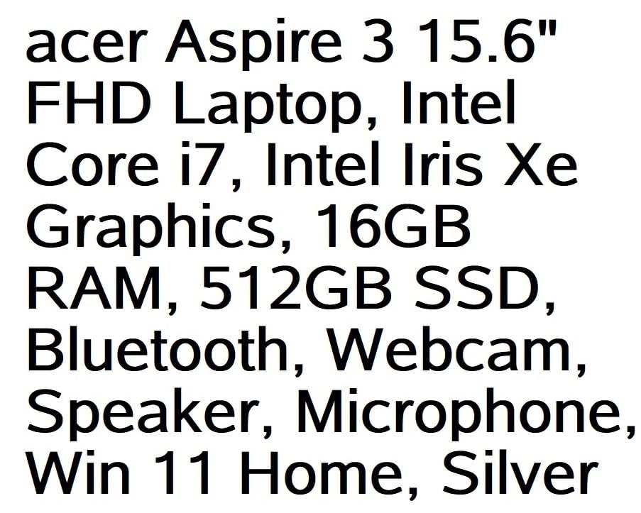 Aspire 3 - 15.6'' Core i7-1165G7 16GB DDR4 512GB SSD