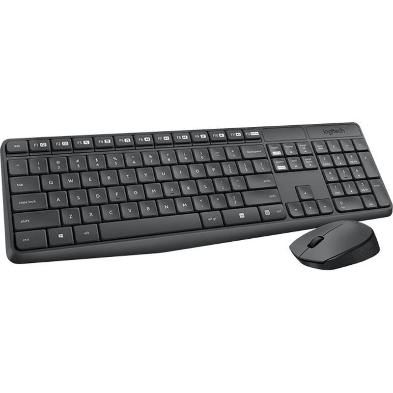 Logitech MK235 - Desktop (Keyboard and Mouse) Wireless (2.4 GHz RF)