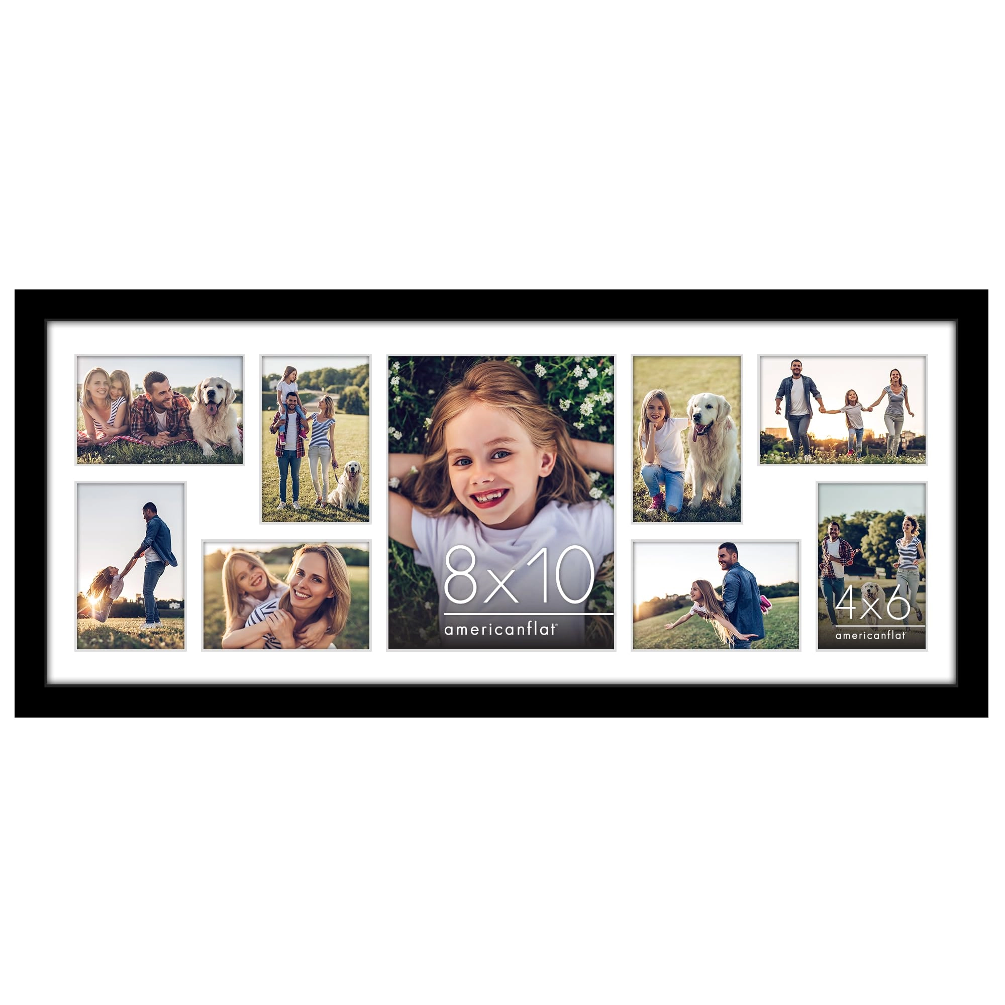 Americanflat Collage Picture Frame - 12x30 Nine Photos