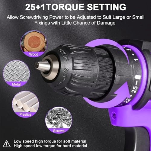 Cordless Drill - 20v 2000mah 25+1 Torque