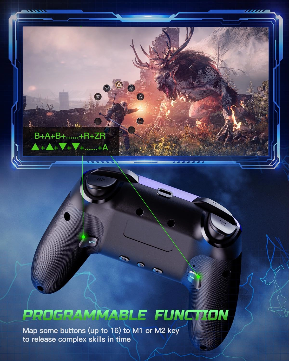 Switch Wireless Light-up Controller - Blue