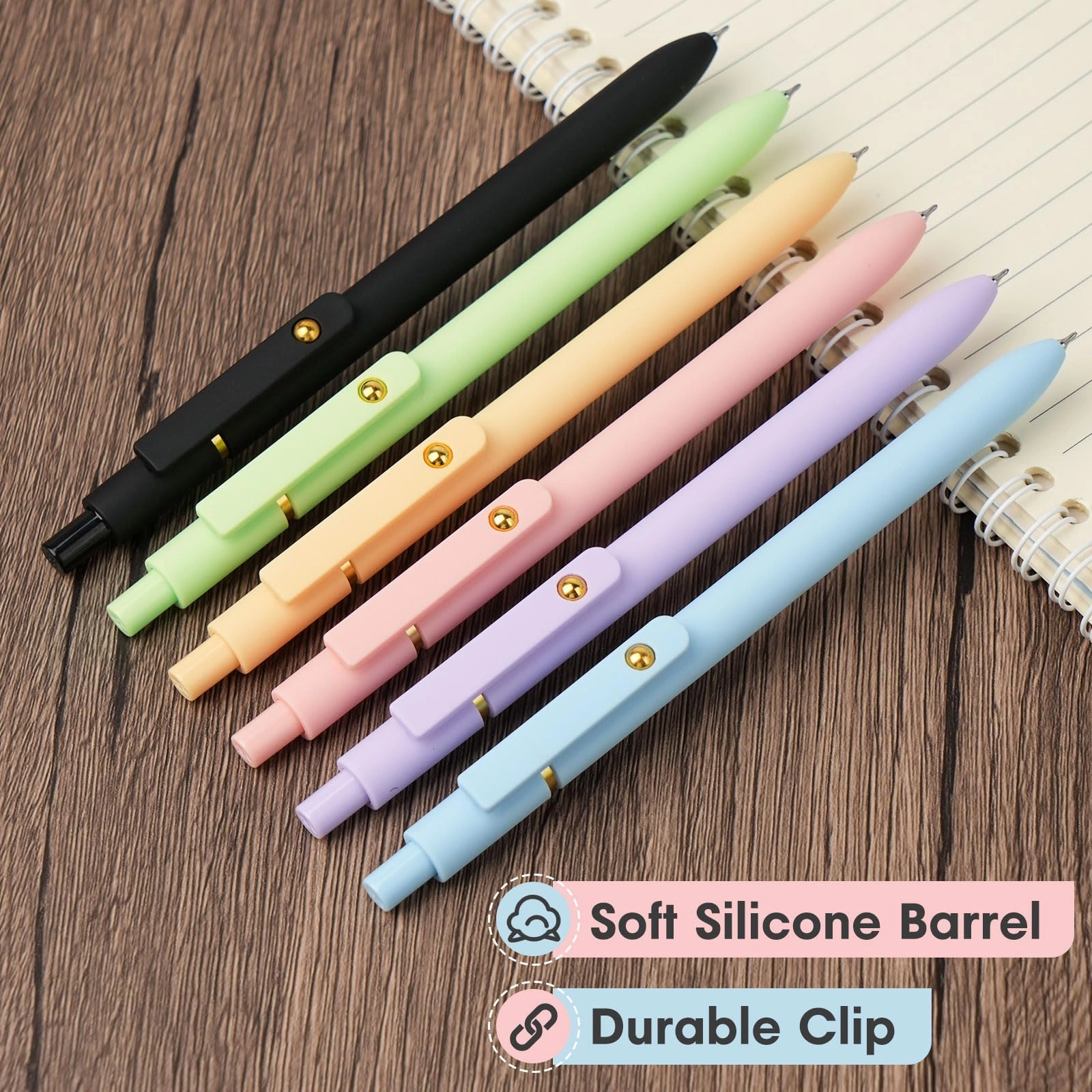 Gel Pens - 6 Pcs 0.5mm