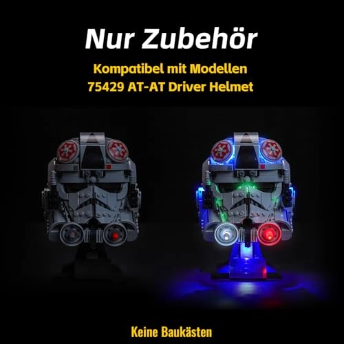 Light Kit for LEGO 75429 AT-AT Driver Helmet - Copper Line