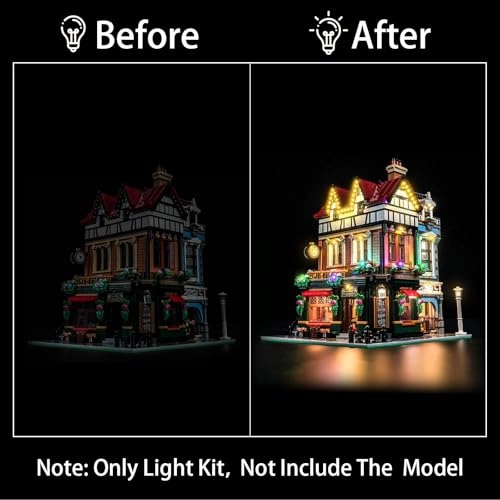 Lighting Kit for LEGO Tudor Corner 10350 - Plastic