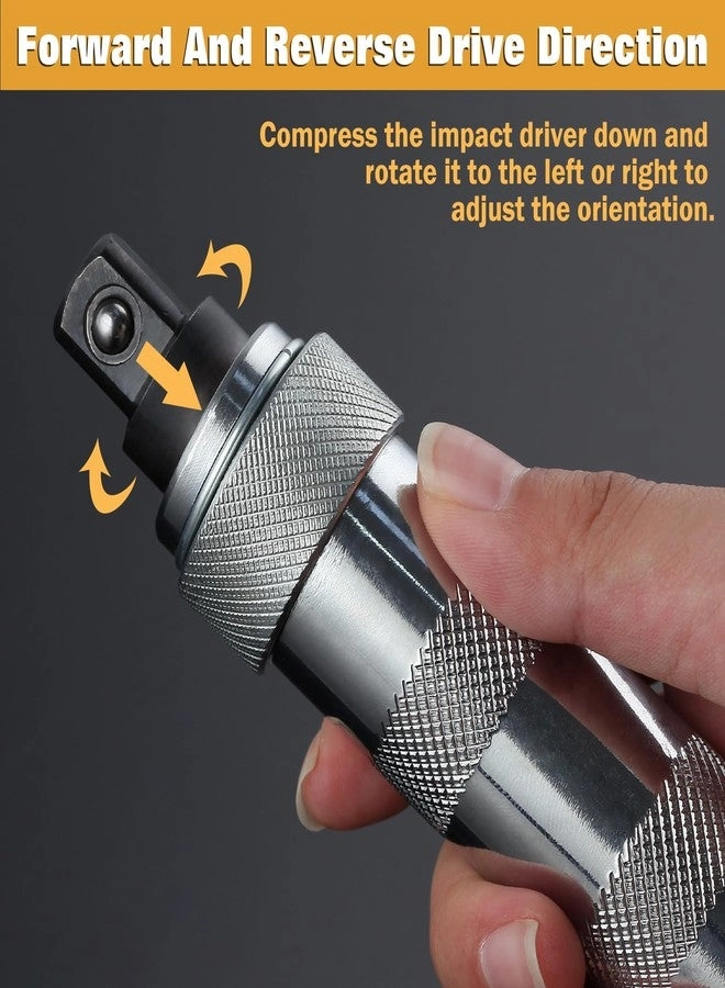 3/8 Inch Drive Impact Driver Slotted and Phillips Screwdriver Set - Reversible