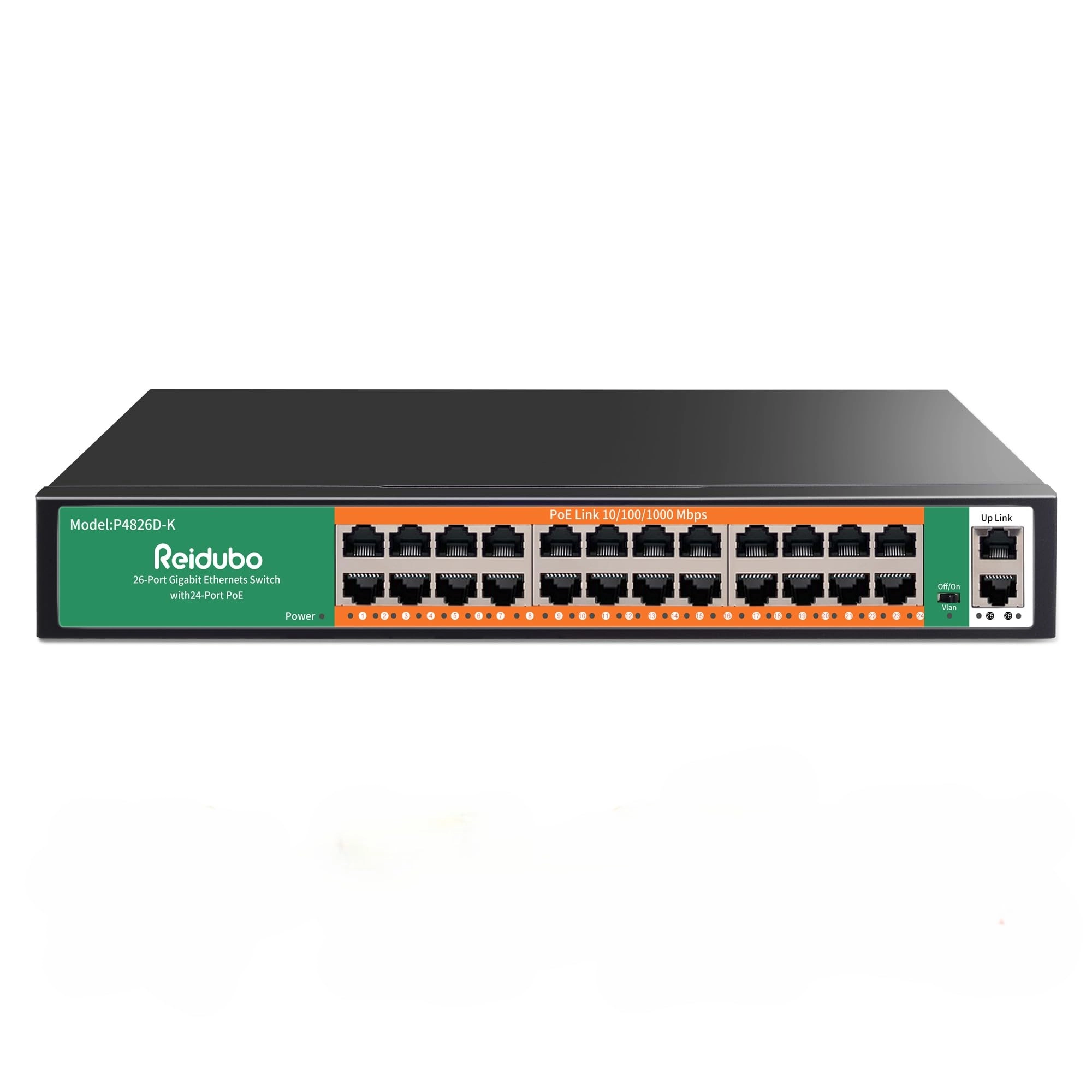 Reidubo 26 port | 24*POE+(1000Mbps) (400w) 24-ports