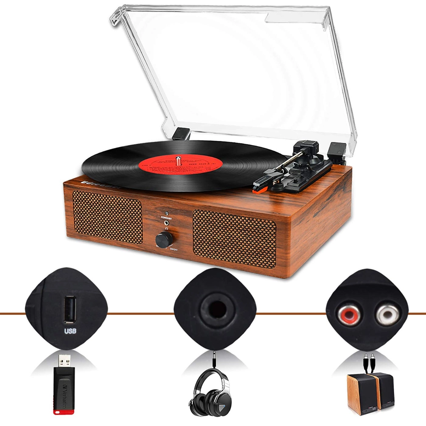 Vinyl Record Player - belt-driven