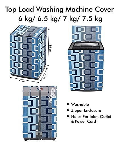 Washing Machine Cover - Blue 6 kg 6.5 kg 7 kg 7.5 Kg