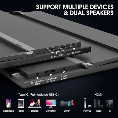 Portable Monitor - 15.6 Inches FHD 1080p