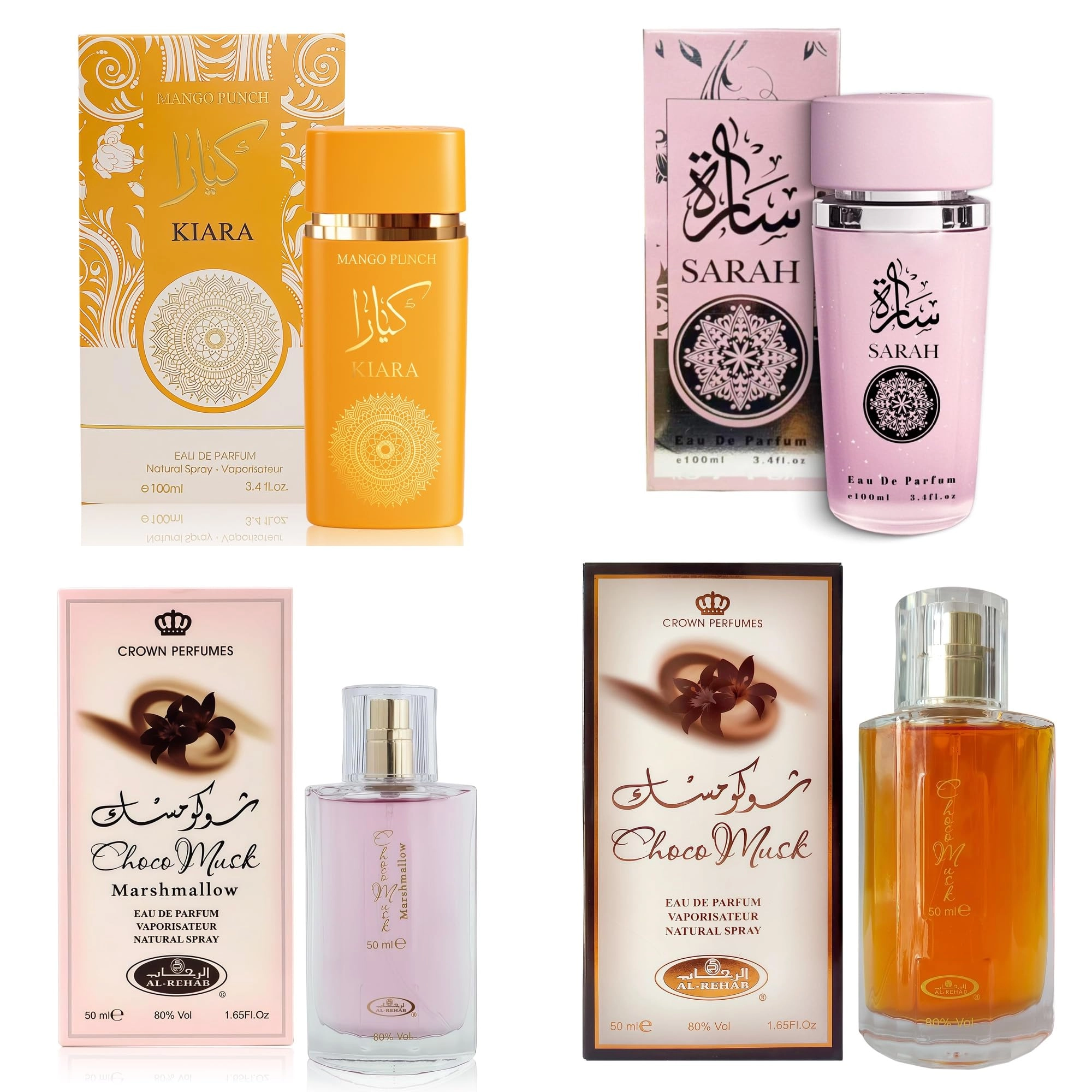 AFLUXE Kiara Mango Punch + Sarah Pink + Choco Musk Marshmallow + Choco Musk Eau de Parfum