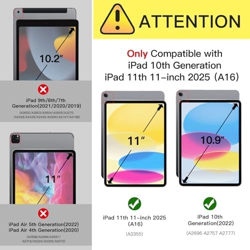 Auto Wake/Sleep Multi-Angle Stand Case with Pencil Holder for iPad 10th Generation 10.9-inch (2022)