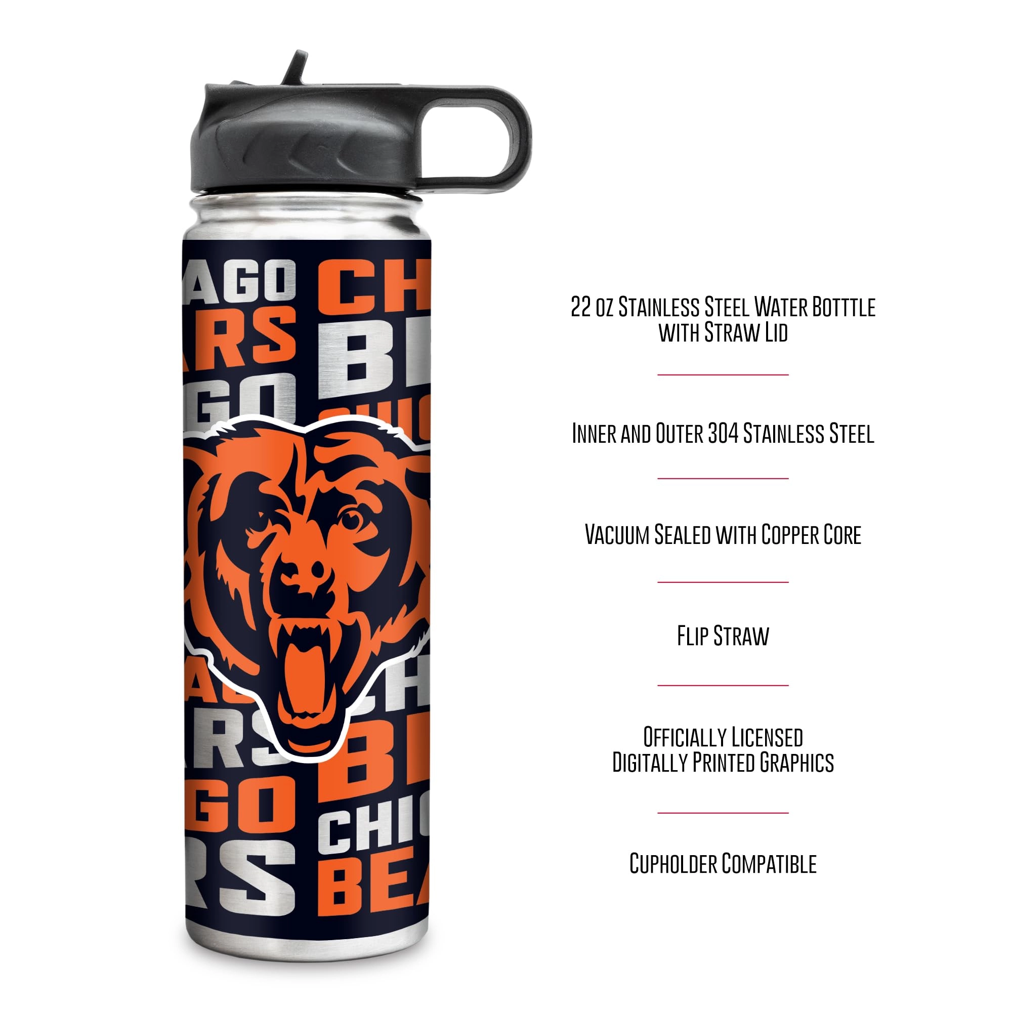 Stainless Steel NFL Football Tumbler - 650ml