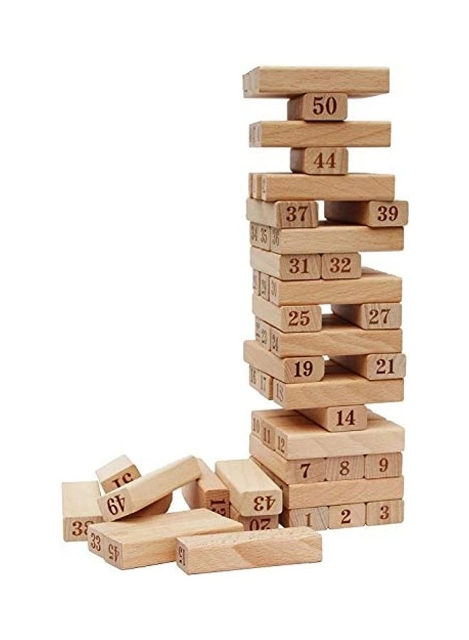 Brand Conquer Wooden Stacking Tower With Number Blocks - 3+ Years 54 pieces