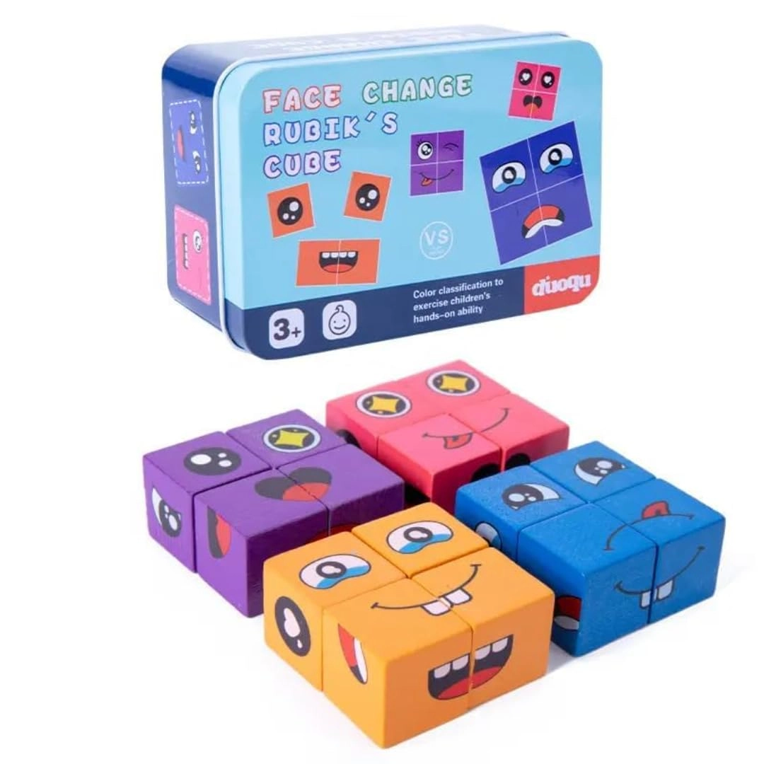PLUSPOINT Face Changing Cube Game - 3 years and up 98 pieces