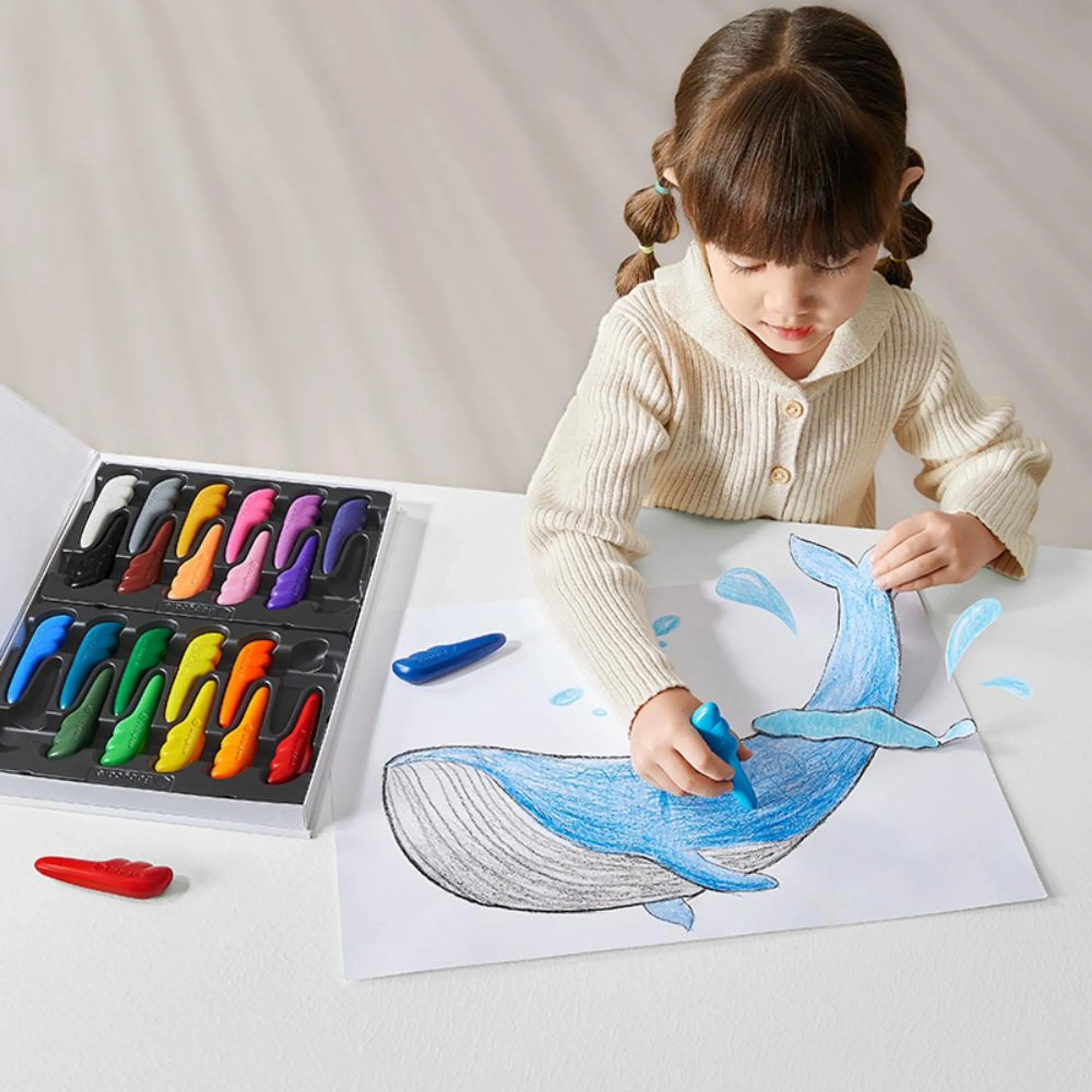 No-Dirty Feather Crayons - Beeswax Mess-Free