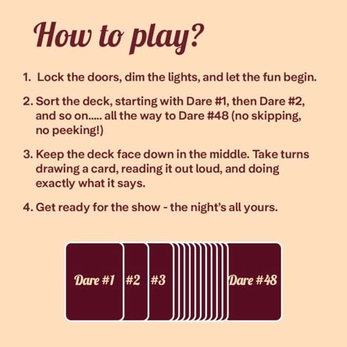 Naughty Dares for Couples - English Adult 48 piece(s)