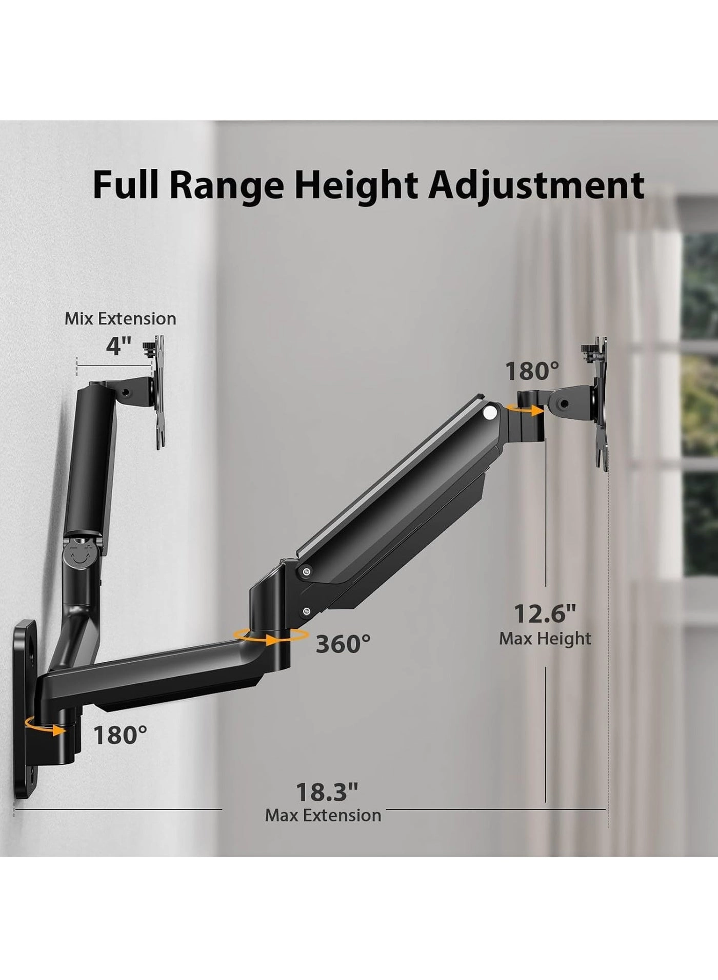 Dual Monitor Wall Mount - two 17''-32'' 75x75mm 100x100mm
