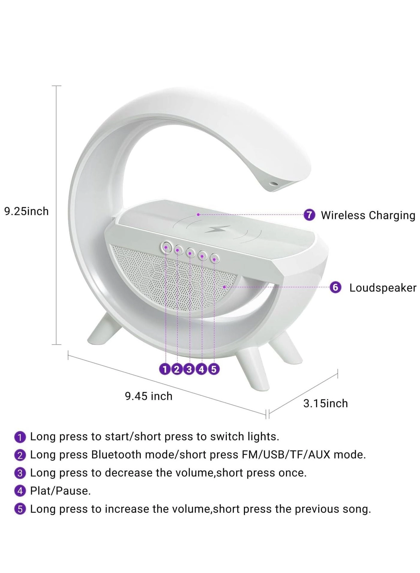 LED Night Light - Rechargeable White
