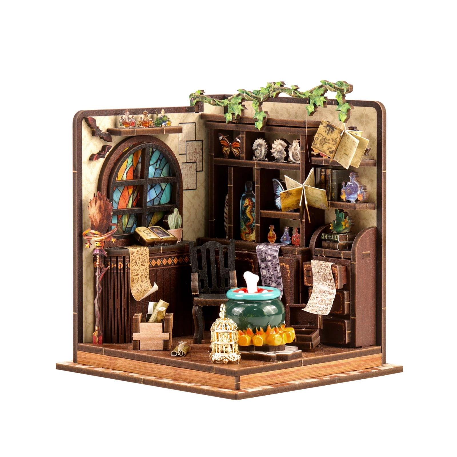 Dongguan Xinyue Arts And Craft Co.,Ltd. Book Nook Kit - Alchemy Master - DIY 3D Wood
