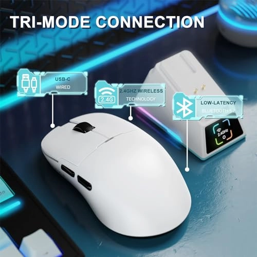 AJ159 PRO Gaming Mouse - 2.4GHz Bluetooth USB