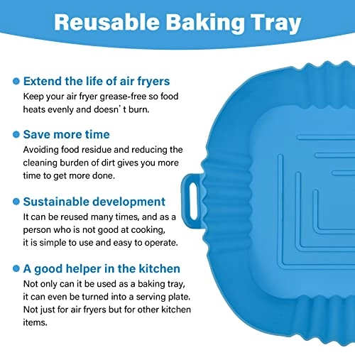 Square Air Fryer Silicone Liners - Silicone 4 piece(s)