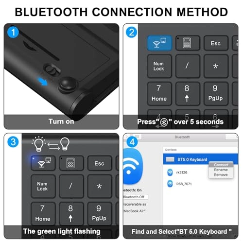 Bluetooth Number Pad - scissor switch