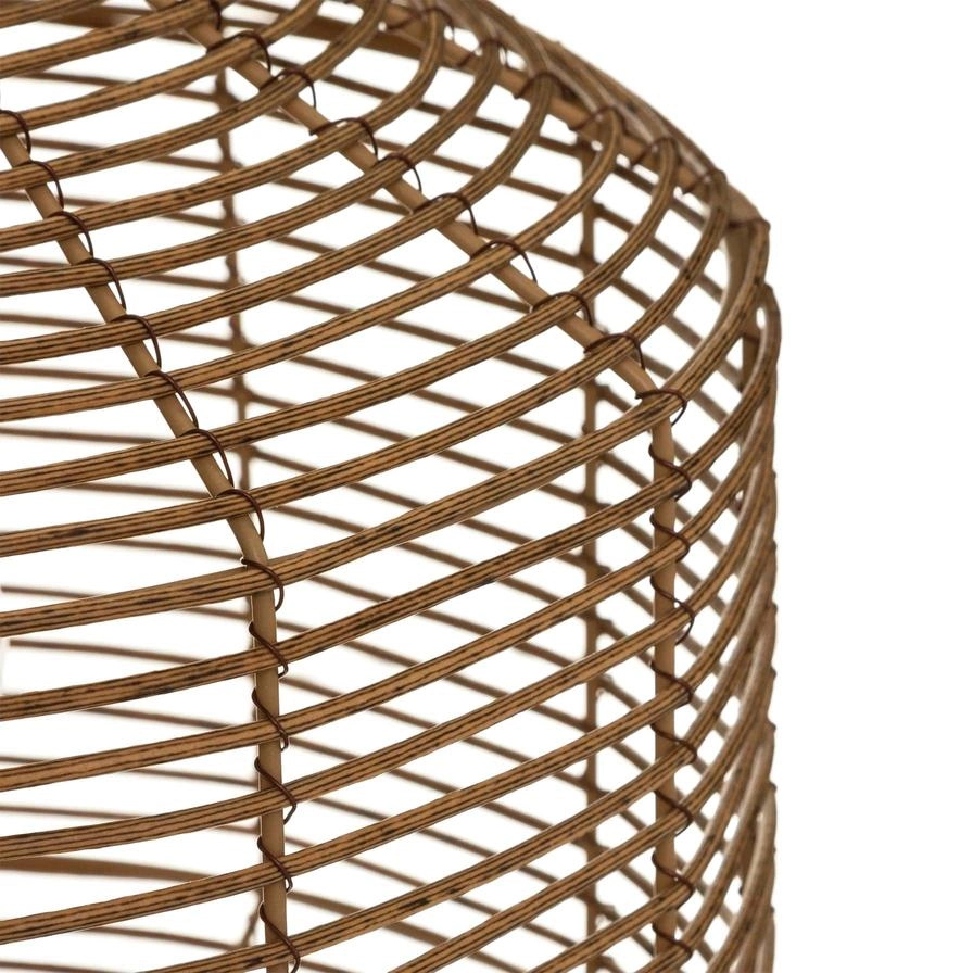 Natural Rattan Solar Lamp H30 - Solar 61 X 61 X 32