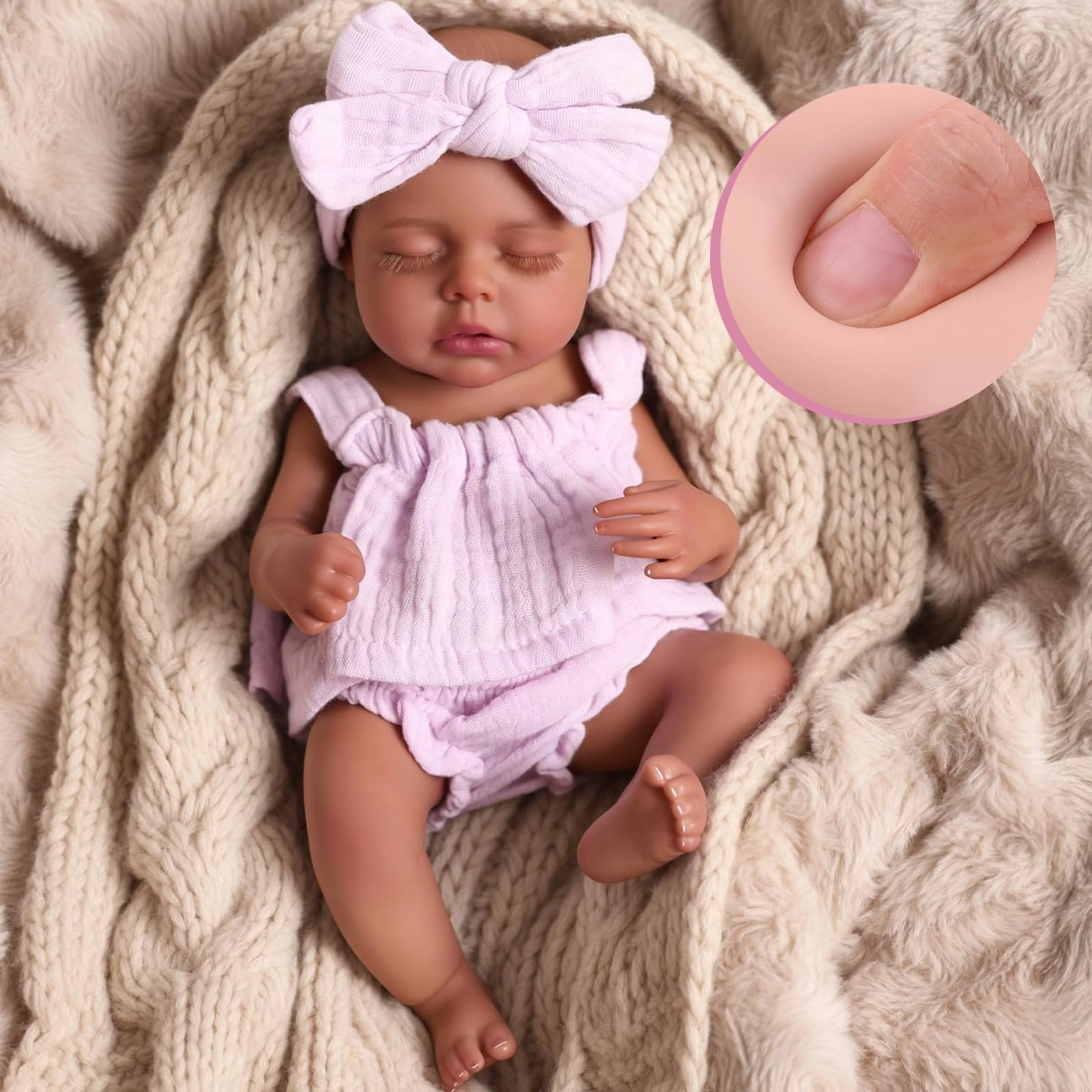 Daisy Reborn Baby Doll - 12 Inch Black Girl Ages 3+