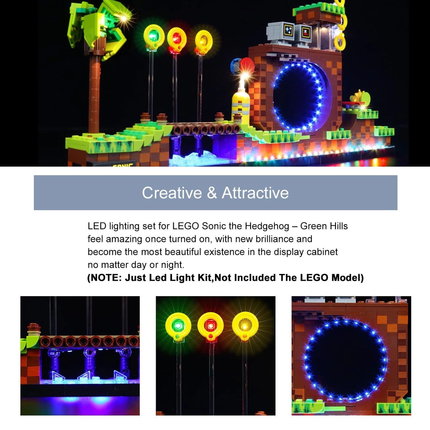 LED Lighting Kit - Compatible with Lego Sonic Green Hill Zone