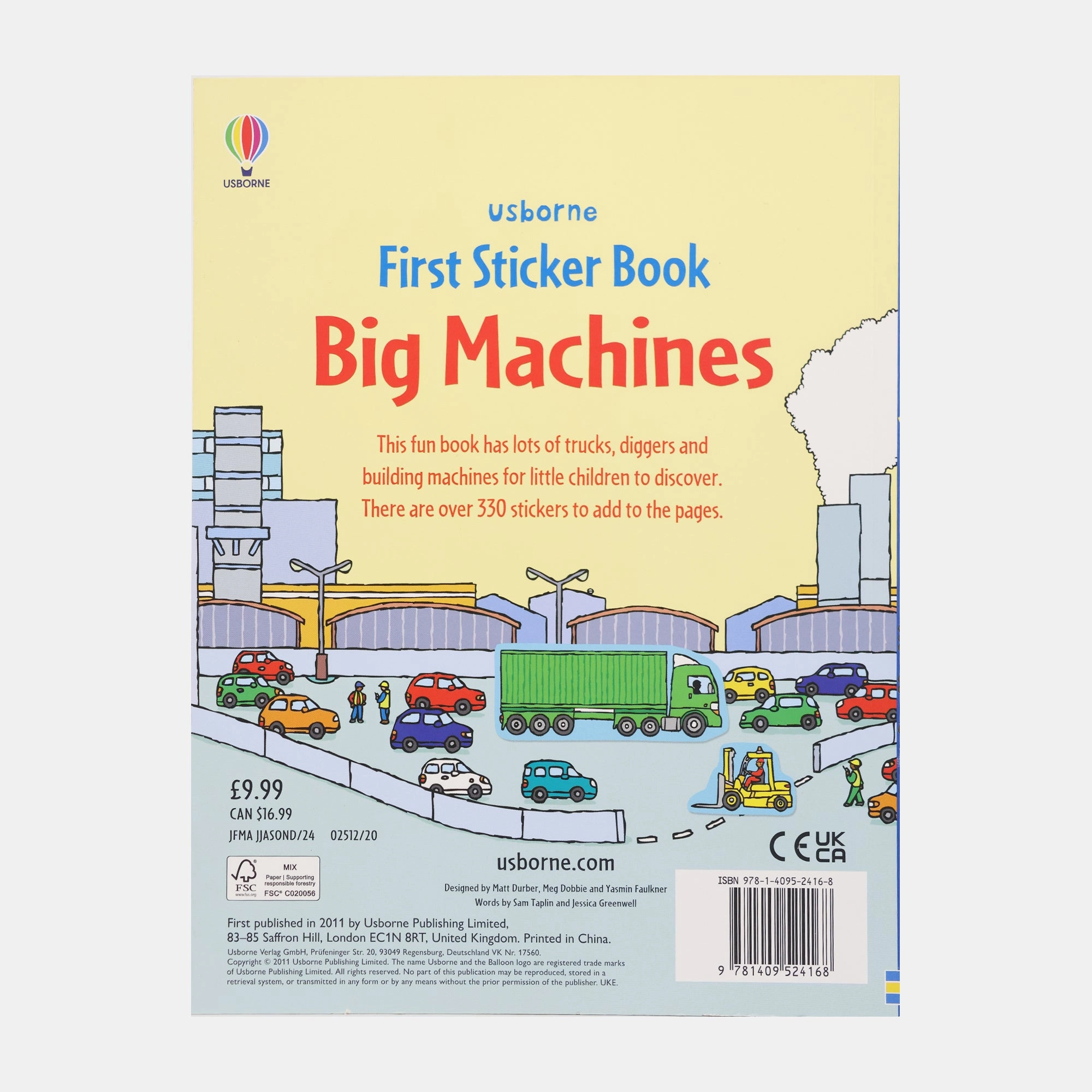 Big Machines Sticker Book 300 pcs