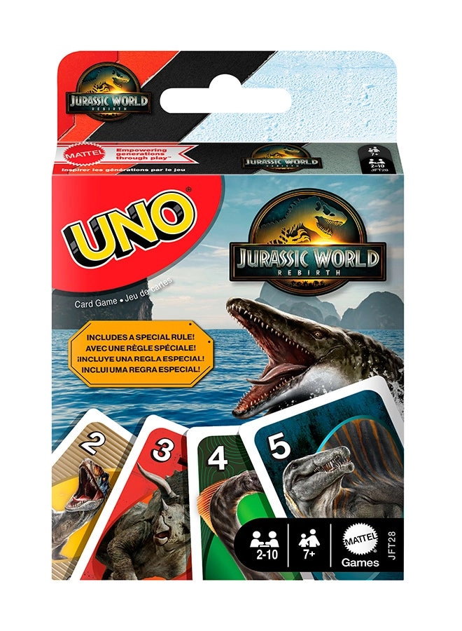 Mattel Games UNO: Jurassic World Rebirth - Card Game
