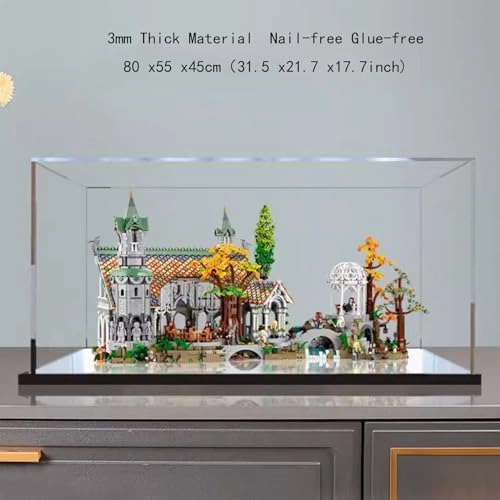 Lego Acrylic Display Case (10316) - Dustproof Transparent 80 x55 x45cm