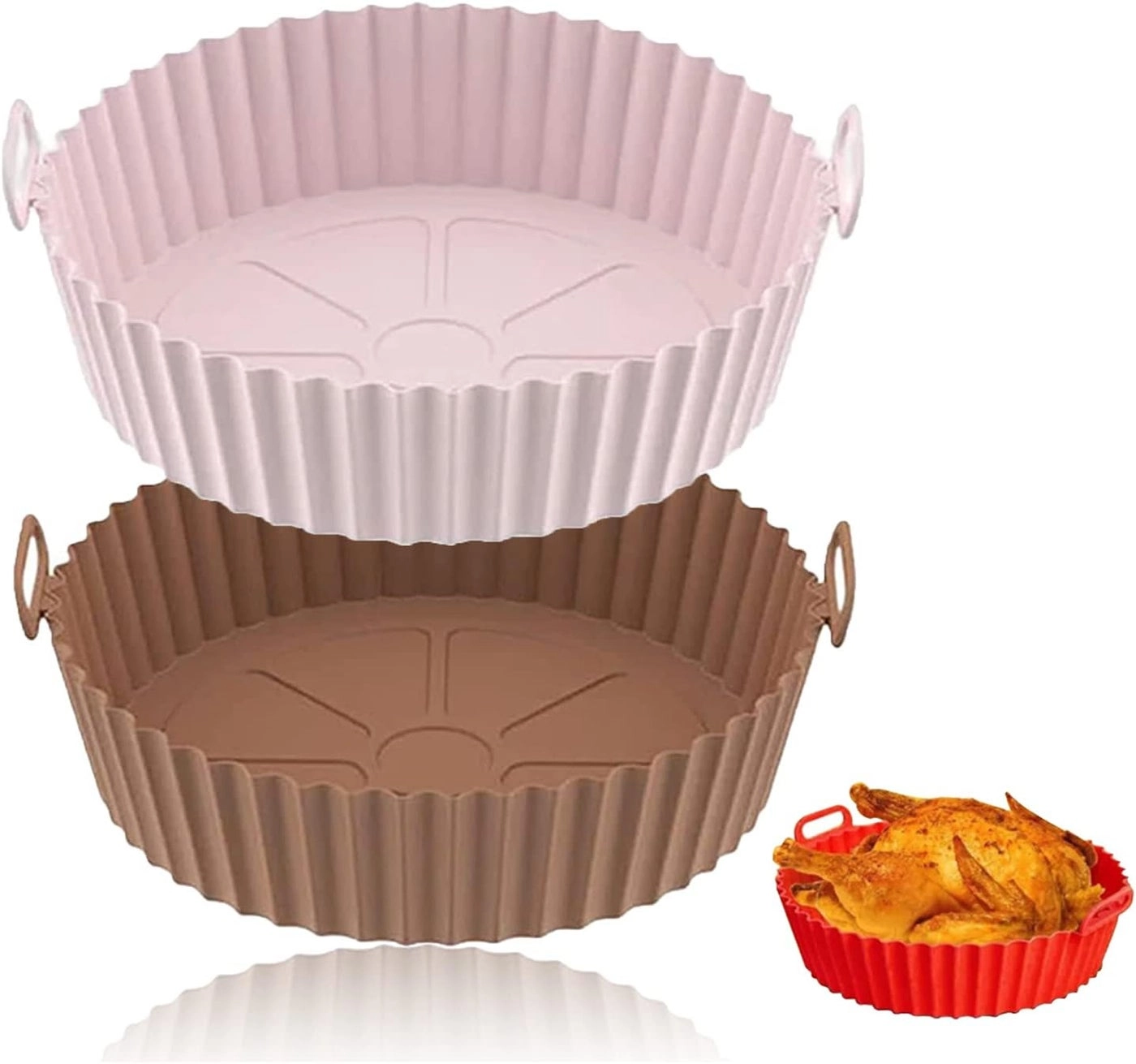 Air Fryer Silicone Baking Tray - Silicone 2PCS